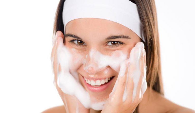 How should a teenager wash their face with the gentle face wash?